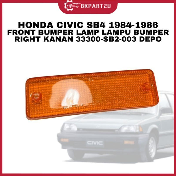 HONDA CIVIC SB4 1984-1986 FRONT BUMPER LAMP LAMPU BUMPER RIGHT KANAN 33300-SB2-003 DEPO