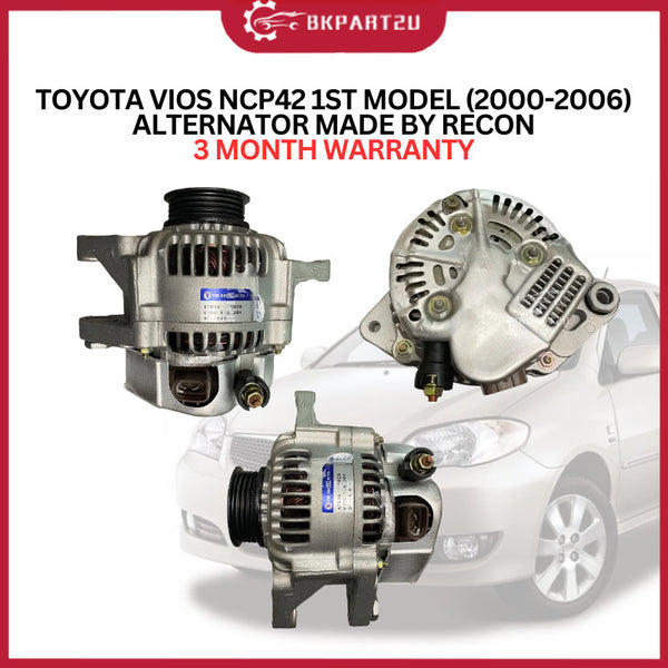 Toyota Vios Ncp42 1st Model (2000-2006) Alternator  Made By Recon 3 Month Warranty