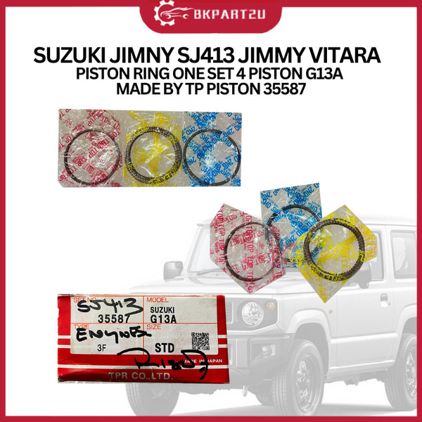 SUZUKI JIMNY SJ413 JIMMY VITARA (1981-2005) PISTON RING ONE SET 4 PISTON G13A TP PISTON 35587