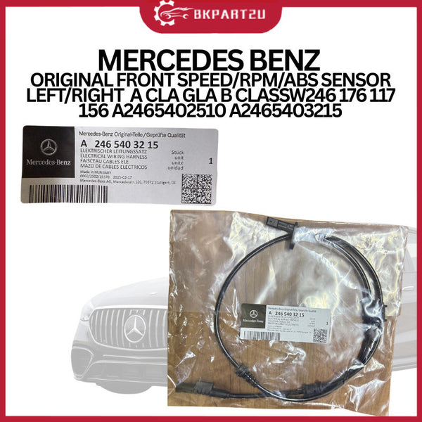MERCEDES BENZ  ORIGINAL FRONT SPEED/RPM/ABS SENSOR LEFT/RIGHT  A CLA GLA B CLASSW246 176 117 156 A2465402510 A2465403215