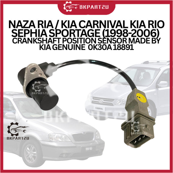NAZA RIA / KIA CARNIVAL KIA RIO SEPHIA SPORTAGE (1998-2006) CRANKSHAFT POSITION SENSOR MADE BY KIA GENUINE  0K30A 18891