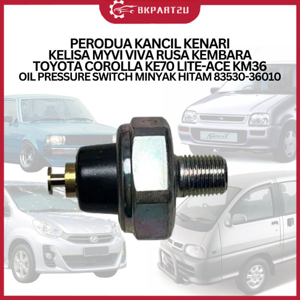 PERODUA KANCIL KENARI KELISA MYVI VIVA RUSA KEMBARA TOYOTA COROLLA KE70 LITE-ACE KM36 OIL PRESSURE SWITCH MINYAK HITAM