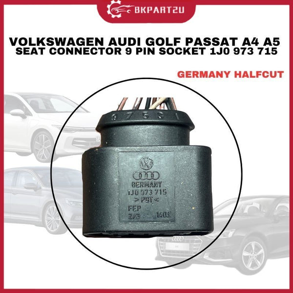 VOLKSWAGEN AUDI GOLF PASSAT A4 A5 SEAT CONNECTOR 9 PIN SOCKET 1J0 973 715