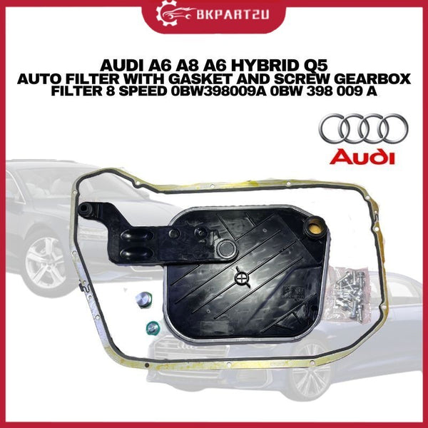 AUDI A6 A8 A6 HYBRID Q5 AUTO FILTER WITH GASKET AND SCREW GEARBOX FILTER 8 SPEED 0BW398009A 0BW 398 009 A