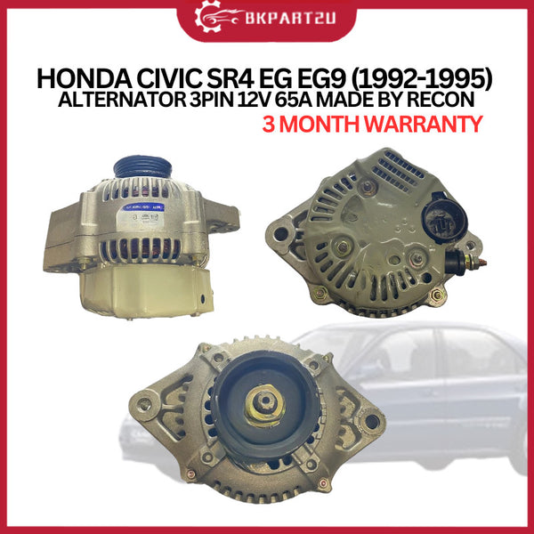 HONDA CIVIC SR4 EG EG9 (1992-1995) ALTERNATOR 12V 65A OEM RECON 3 MONTH WARRANTY