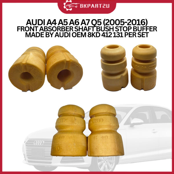 AUDI A4 A5 A6 A7 Q5 (2005-2016) FRONT ABSORBER SHAFT BUSH STOP BUFFER MADE BY AUDI OEM 8KD 412 131 PER SET