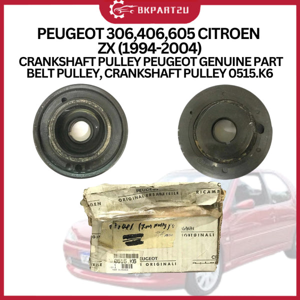 PEUGEOT 306,406,605 CITROEN ZX (1994-2004) CRANKSHAFT PULLEY PEUGEOT GENUINE PART BELT PULLEY, CRANKSHAFT PULLEY 0515.K6