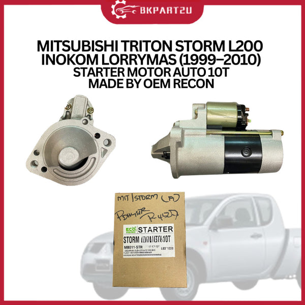 MITSUBISHI TRITON STORM L200 INOKOM LORRYMAS 1999–2010 STARTER MOTOR AUTO 10T RECON 3 MONTH WARRANTY