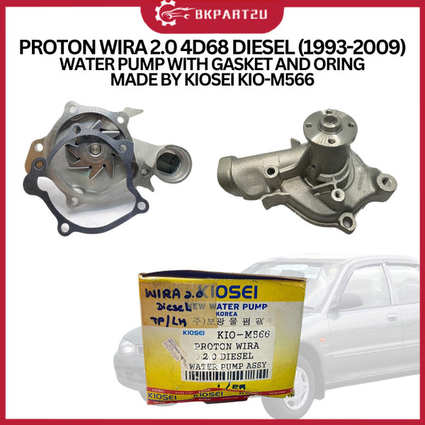 PROTON WIRA 2.0 4D68 DIESEL (1993-2009) WATER PUMP WITH GASKET AND ORING MADE BY GNS