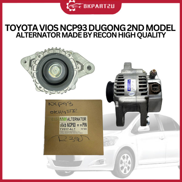 TOYOTA VIOS NCP93 DUGONG 2ND MODEL (2006-2013) ALTERNATOR MADE BY RECON 3 MONTH WARRANTY