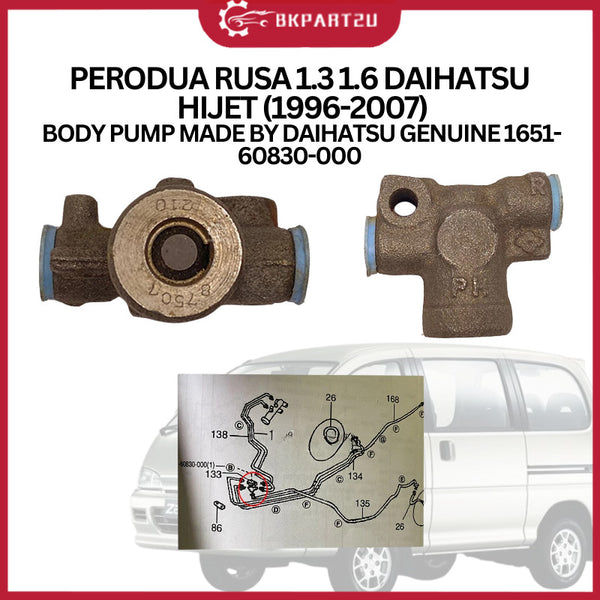 Perodua Rusa 1.3 1.6 Daihatsu Hijet (1996-2007) Body Pump Made By Daihatsu Genuine 1651-60830-000