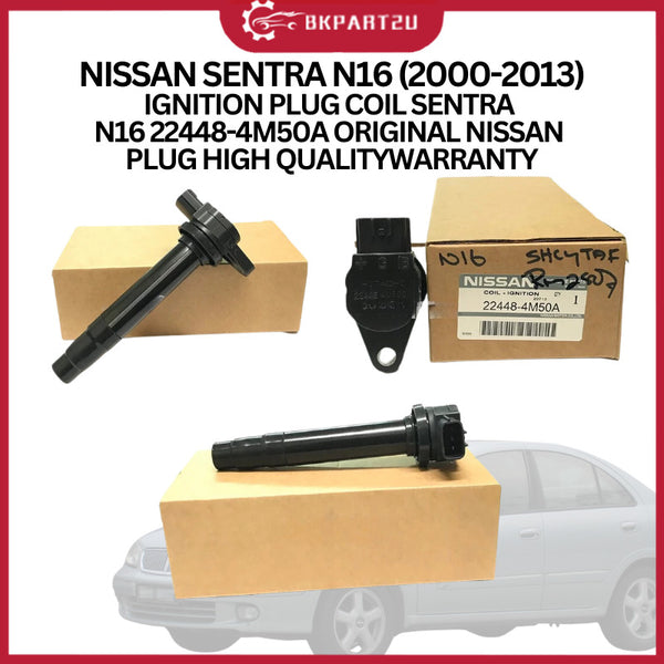 NISSAN SENTRA N16 (2000-2013)IGNITION PLUG COIL SENTRA N16 22448-4M50A ORIGINAL NISSAN PLUG HIGH QUALITY WARRANTY