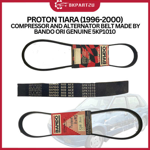PROTON TIARA (1996-2000) COMPRESSOR AND ALTERNATOR BELT MADE BY BANDO ORI GENUINE 5KP1010