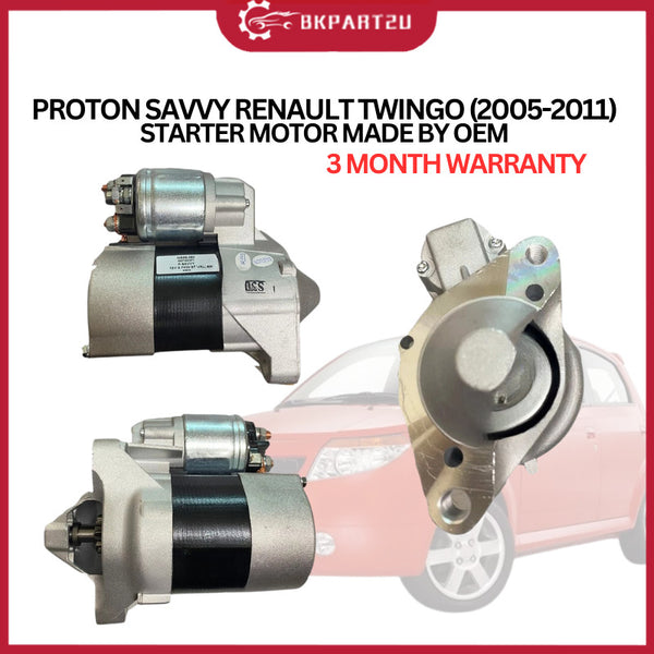 PROTON SAVVY RENAULT TWINGO (2005-2011) STARTER MOTOR MADE BY OEM 3 MONTH WARRANTY