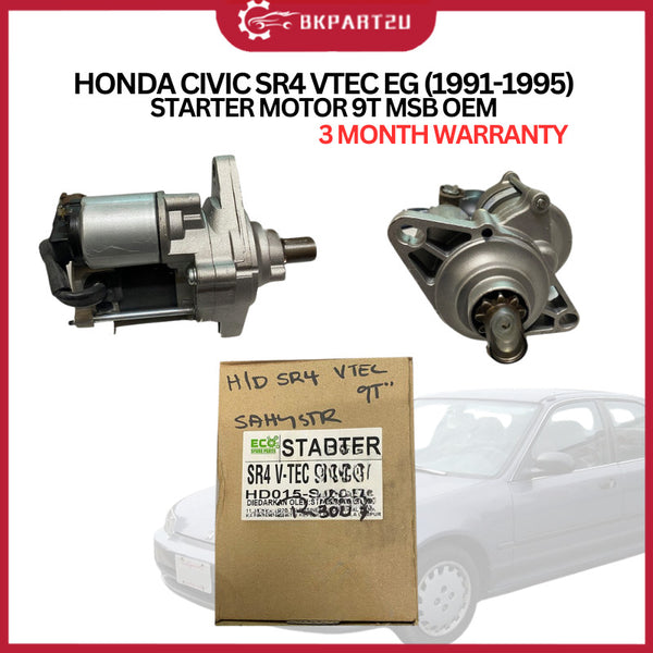 HONDA CIVIC SR4 VTEC EG (1991-1995) STARTER MOTOR 9T MSB OEM 3 MONTH WARRANTY