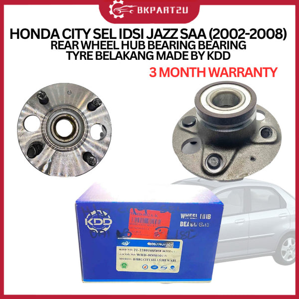 Honda City Sel Idsi Jazz Saa (2002-2008) Rear Wheel Hub Bearing Bearing Tyre Belakang Made By Kdd 3 Month Warranty