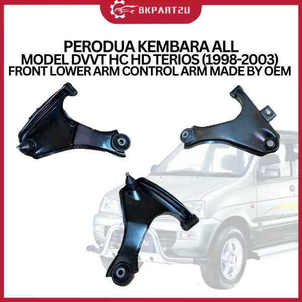 PERODUA KEMBARA ALL MODEL DVVT HC HD TERIOS (1998-2003) FRONT LOWER CONTROL ARM OEM 3 MONTH WARRANTY
