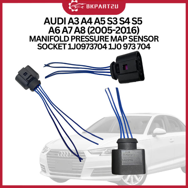 AUDI A3 A4 A5 S3 S4 S5 A6 A7 A8 (2005-2016) MANIFOLD PRESSURE MAP SENSOR SOCKET 1J0973704 1J0 973 704