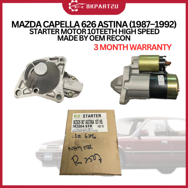 MAZDA CAPELLA 626 ASTINA (1987–1992) STARTER MOTOR 10TEETH HIGH SPEED OEM RECON 3 MONTH WARRANTY