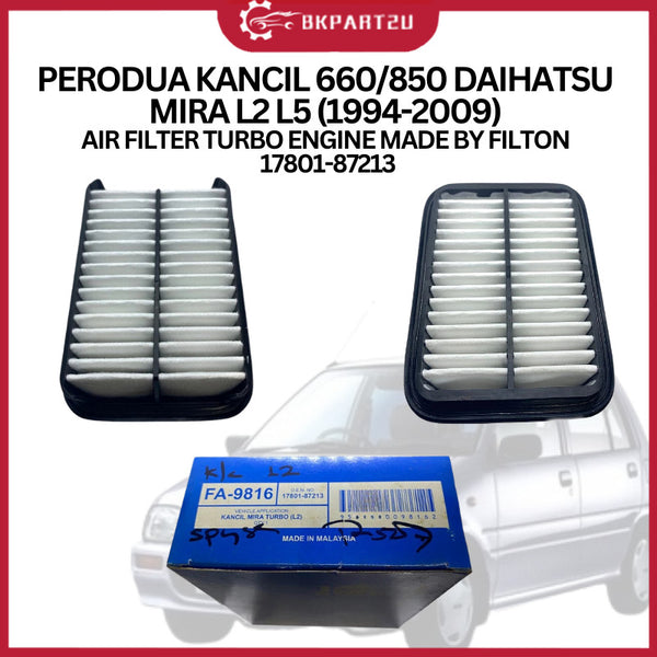 PERODUA KANCIL 660/850 DAIHATSU MIRA L2 L5 (1994-2009) AIR FILTER TURBO ENGINE MADE BY FILTON 17801-87213