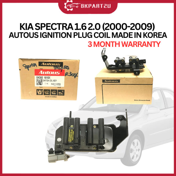 KIA SPECTRA 1.6 2.0 (2000-2009) AUTOUS IGNITION PLUG COIL MADE IN KOREA WARRANTY 3 MONTH WARRANTY