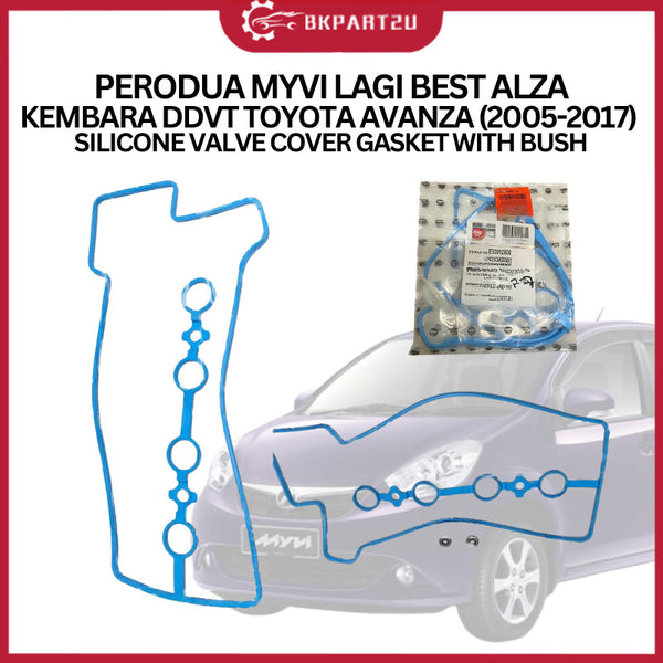 PERODUA MYVI LAGI BEST ALZA KEMBARA DDVT TOYOTA AVANZA (2005-2017) SILICONE VALVE COVER GASKET WITH VALVE COVER BUSH