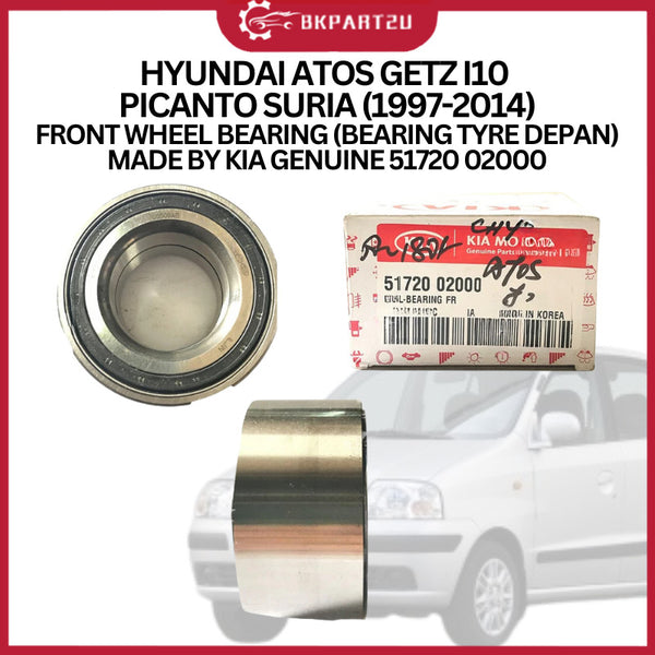 HYUNDAI ATOS GETZ I10 PICANTO SURIA (1997-2014) FRONT WHEEL BEARING (BEARING TYRE DEPAN) MADE BY KIA GENUINE 51720 02000