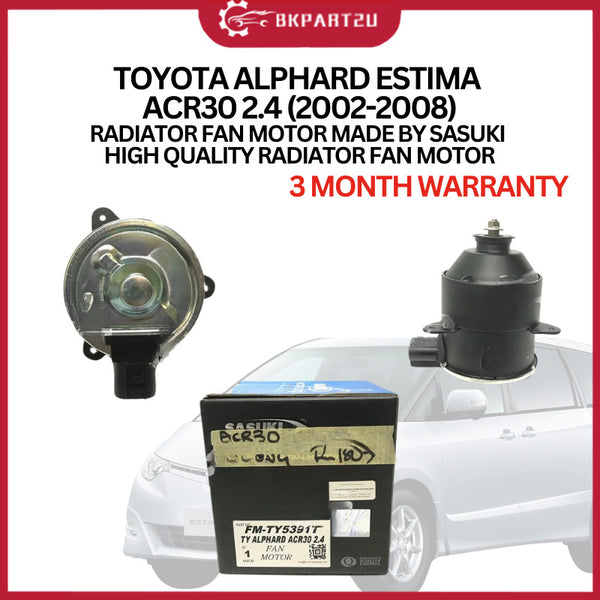TOYOTA ALPHARD ESTIMA ACR30 2.4 (2002-2008)RADIATOR FAN MOTOR MADE BY SASUKI  HIGH QUALITY RADIATOR FAN MOTOR 3 MONTH