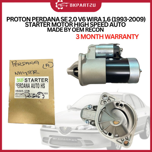 PROTON PERDANA SE 2.0 V6 WIRA 1.6 (1993-2009) STARTER MOTOR HIGH SPEED OEM RECON 3 MONTH WARRANTY
