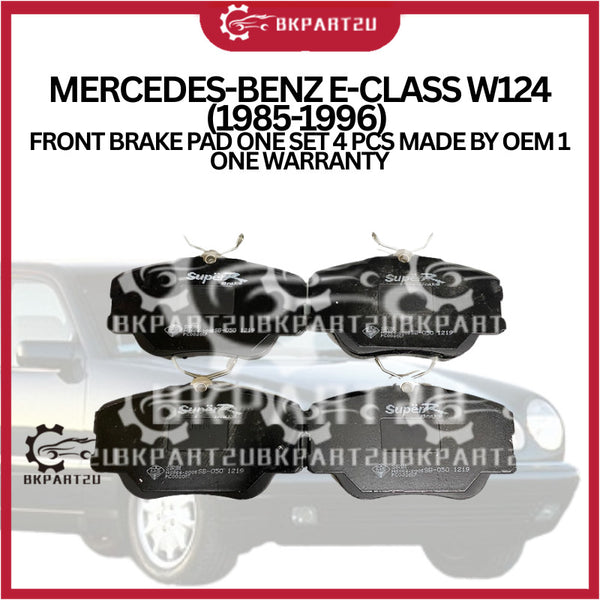MERCEDES-BENZ E-CLASS W124 (1985-1996) FRONT BRAKE PAD ONE SET 4 PCS MADE BY OEM 1 ONE WARRANTY