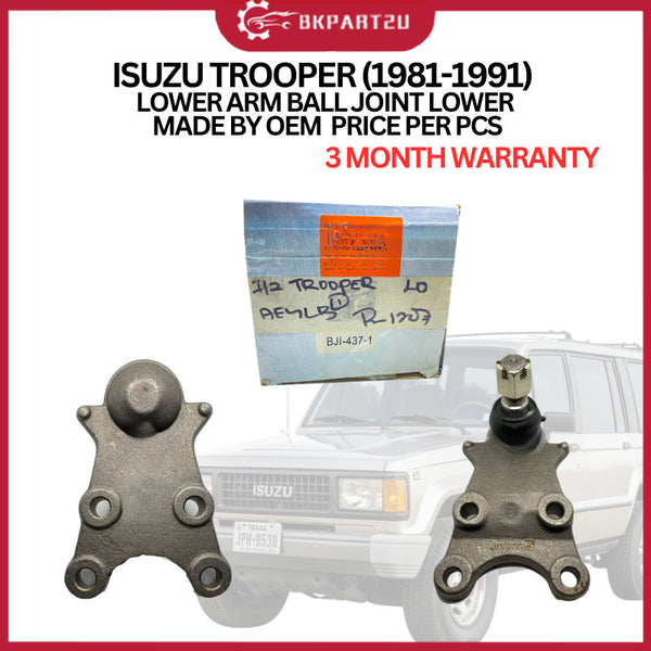 ISUZU TROOPER (1981-1991) LOWER ARM BALL JOINT LOWER MADE BY OEM 3 MONTH WARRANTY PRICE PER PCS