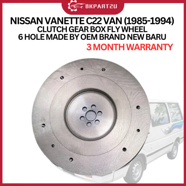 NISSAN VANETTE C22 VAN (1985-1994) CLUTCH GEAR BOX FLY WHEEL 6 HOLE MADE BY OEM BRAND NEW BARU 3 MONTH WARRANTY