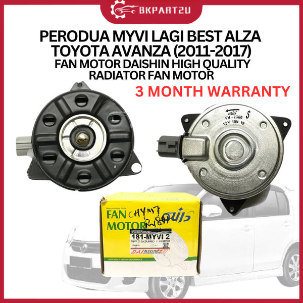 PERODUA MYVI LAGI BEST ALZA TOYOTA AVANZA (2011-2017) FAN MOTOR DAISHIN HIGH QUALITY RADIATOR FAN MOTOR 3 MONTH WARRANTY