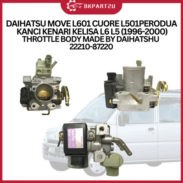 DAIHATSU MOVE L601 CUORE L501PERODUA KANCI KENARI KELISA L6 L5 (1996-2000) THROTTLE BODY MADE BY DAIHATSHU 22210-87220