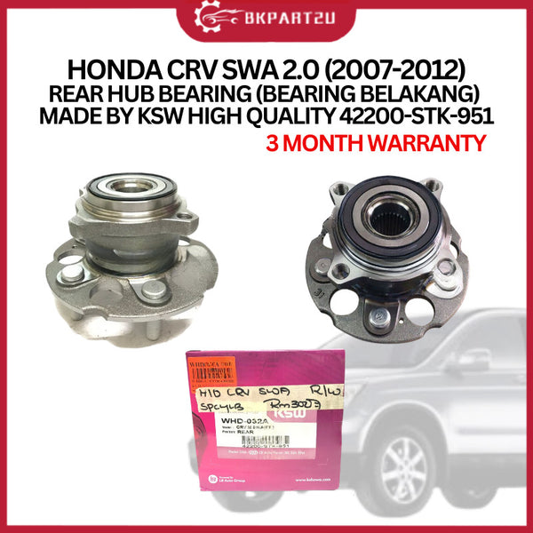 HONDA CRV SWA 2.0 (2007-2012)REAR HUB BEARING (BEARING BELAKANG) MADE BY KSW HIGH QUALITY 3 MONTH WARRANTY 42200-STK-951