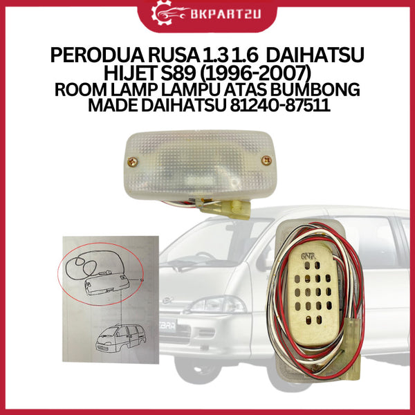 Perodua Rusa 1.3 1.6  Daihatsu Hijet S89 (1996-2007) Room Lamp Lampu Atas Bumbong Made Daihatsu 81240-87511