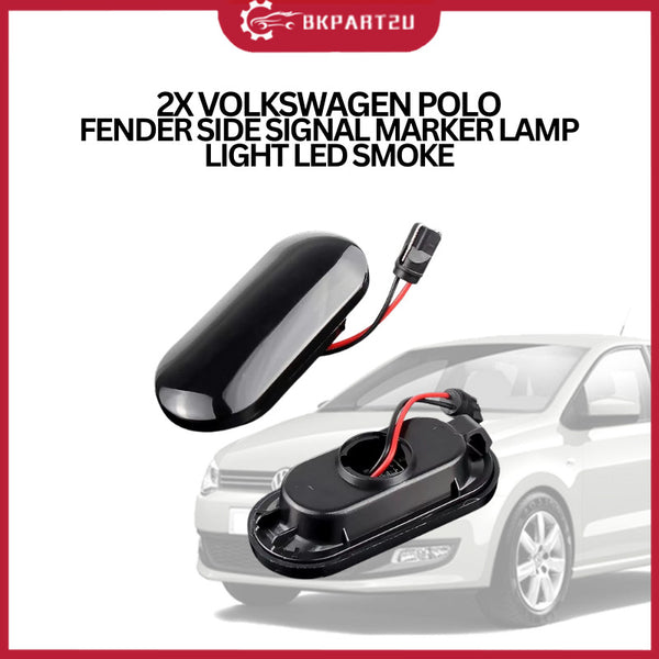 2X VOLKSWAGEN POLO FENDER SIDE SIGNAL MARKER LAMP LIGHT LED SMOKE