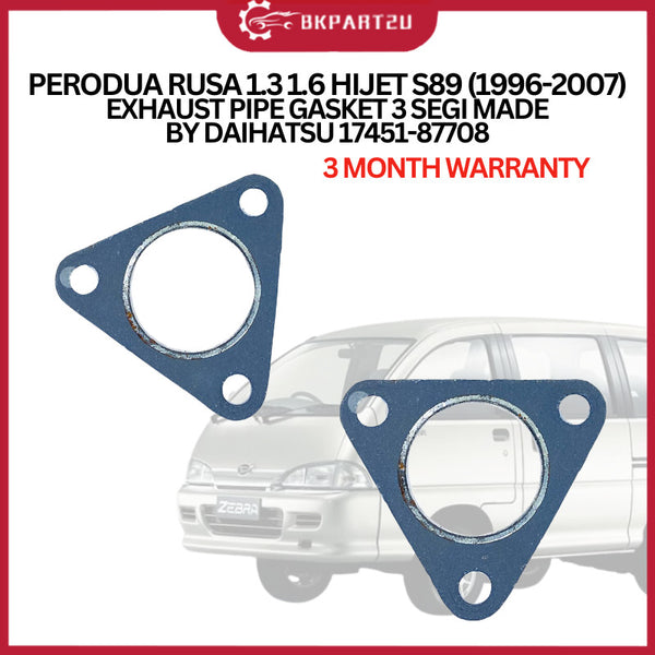 PERODUA RUSA 1.3 1.6 HIJET S89 (1996-2007) EXHAUST PIPE GASKET 3 SEGI MADE BY DAIHATSU 17451-87708
