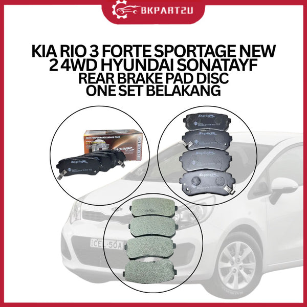 KIA RIO 3 FORTE SPORTAGE NEW 2 4WD HYUNDAI SONATA YF REAR BRAKE PAD DISC ONE SET BELAKANG