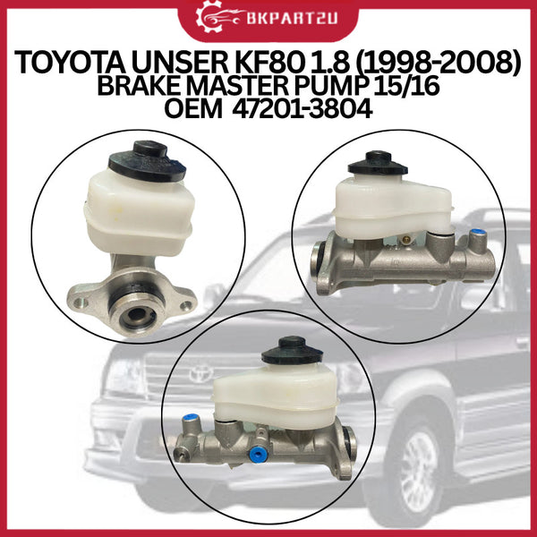 TOYOTA UNSER KF80 1.8 (1998-2008) BRAKE MASTER PUMP 15/16 MADE BY OEM  47201-3804 3 MONTH WARRANTY