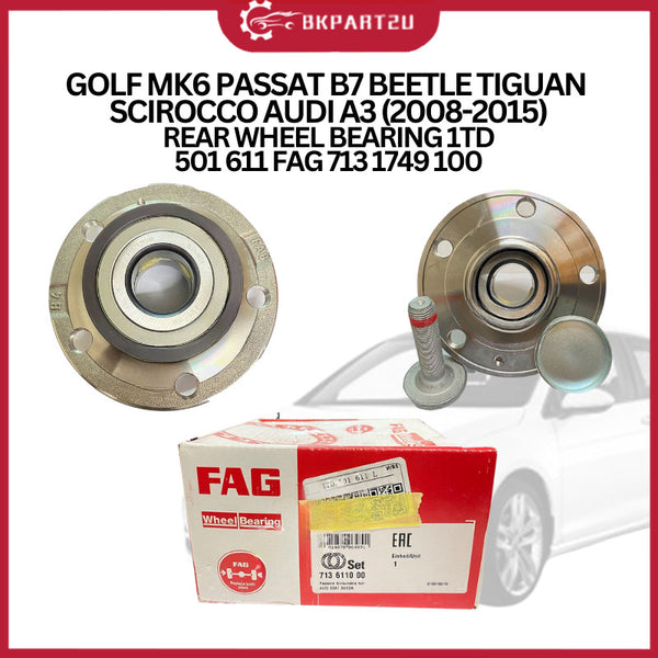 GOLF MK6 PASSAT B7 BEETLE TIGUAN SCIROCCO AUDI A3 (2008-2015) REAR WHEEL BEARING 1TD 501 611 FAG 713 1749 100