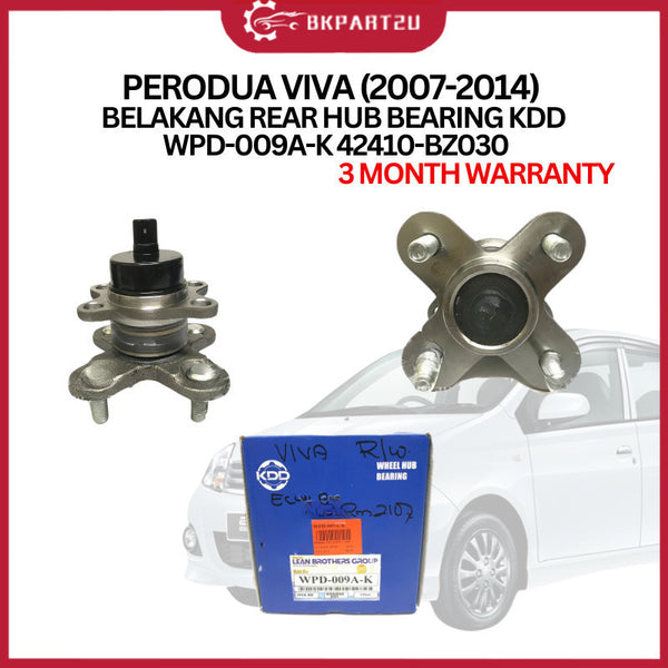 PERODUA VIVA (2007-2014) BELAKANG REAR HUB BEARING KDD 3 MONTH WARRANTY WPD-009A-K 42410-BZ030