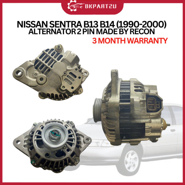Nissan Sentra B13 B14 (1990-2000) Alternator 2 Pin Made By Recon 3 Month Warranty