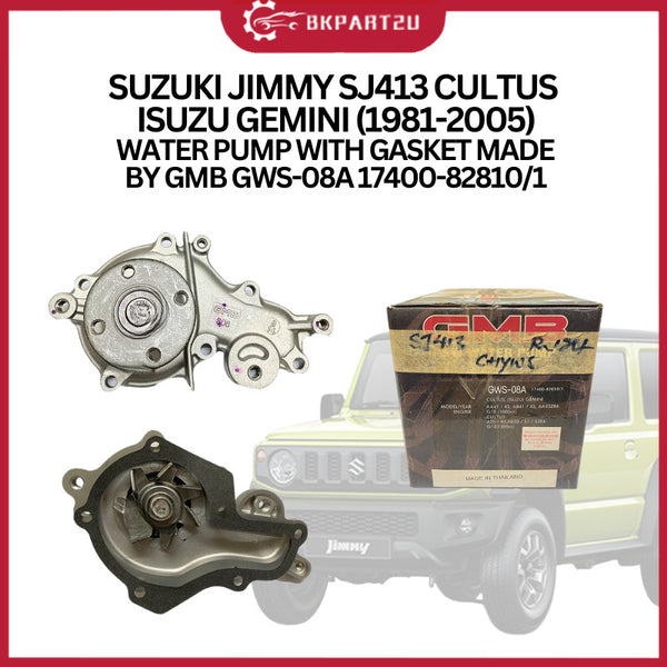 SUZUKI JIMMY SJ413 CULTUS ISUZU GEMINI (1981-2005) WATER PUMP WITH GASKET MADE BY GMB GWS-08A 17400-82810/1