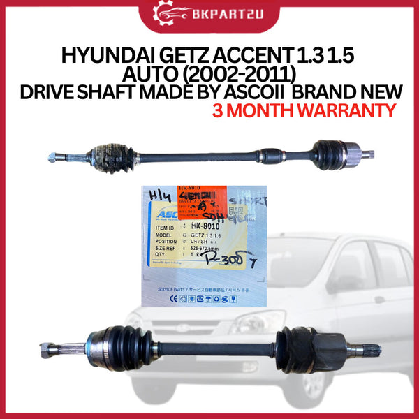 HYUNDAI GETZ ACCENT 1.3 1.5 AUTO (2002-2011) DRIVE SHAFT OEM NEW 3 MONTH WARRANNTY HIGH QUALITY