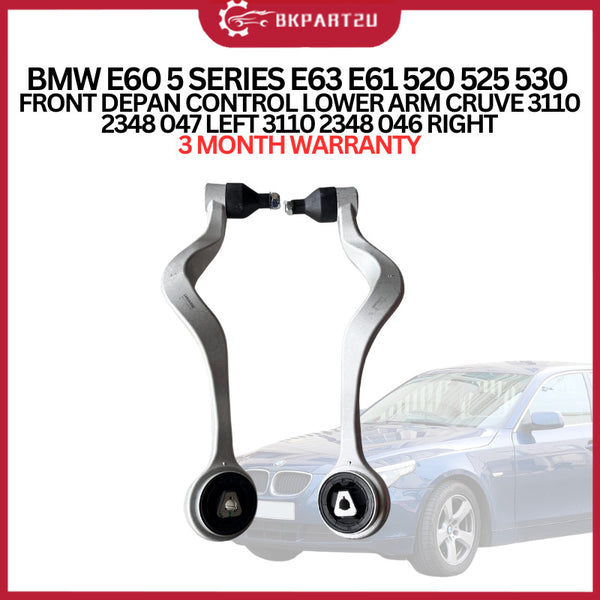 BMW E60 5 SERIES E63 E61 520 525 530 FRONT LOWER ARM CRUVE 3110 2348 047 LEFT 3110 2348 046 RIGHT 3 MONTH WARRANTY