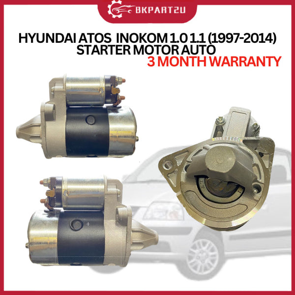 HYUNDAI ATOS INOKOM 1.0 1.1 (1997-2014) STARTER MOTOR AUTO MANUAL OEM 3 MONTH WARRANTY