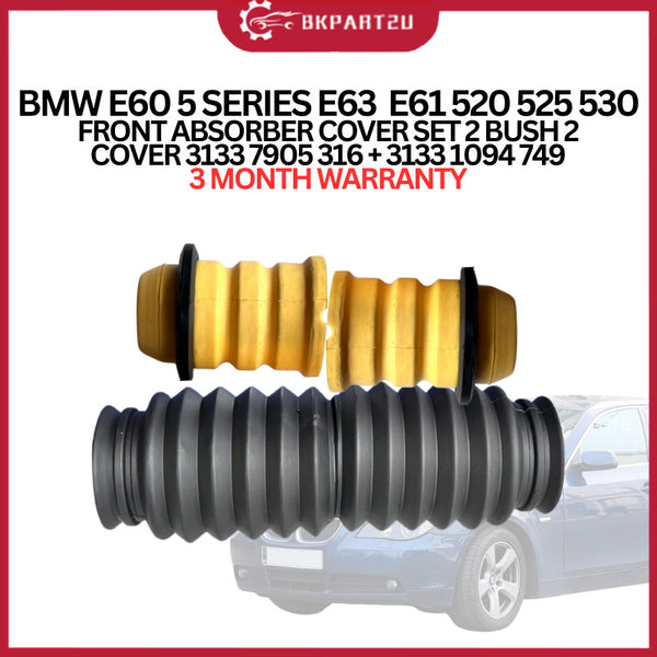 BMW E60 5 SERIES E63  E61 520 525 530 FRONT ABSORBER COVER SET 2 BUSH COVER 3133 7905 316 3133 1094 749 3 MONTH WARRANTY