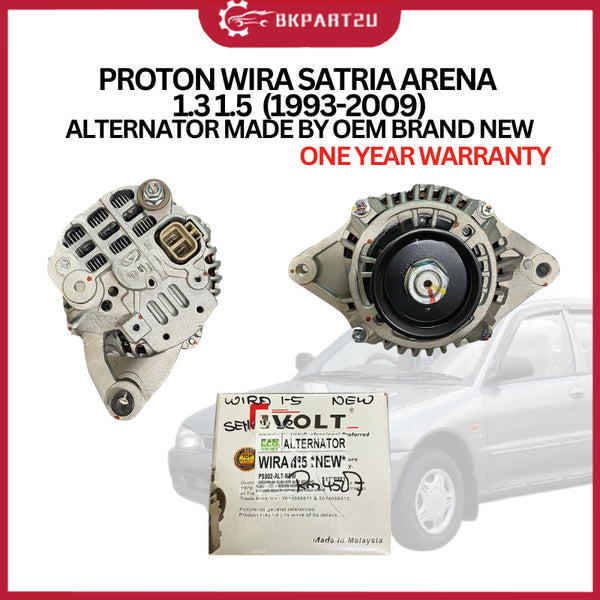 PROTON WIRA SATRIA ARENA 1.3 1.5  (1993-2009) ALTERNATOR MADE BY OEM BRAND NEW ONE YEAR WARRANTY