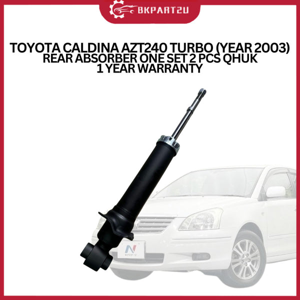 TOYOTA CALDINA AZT240 TURBO (YEAR 2003) REAR ABSORBER ONE SET 2 PCS QHUK 1 YEAR WARRANTY